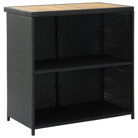 Ensemble de bar 3 pcs Résine tressée Noir