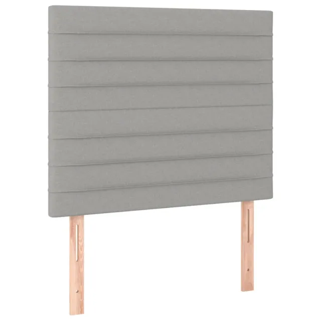 Sommier à lattes de lit avec matelas et LED Gris clair 90x200cm