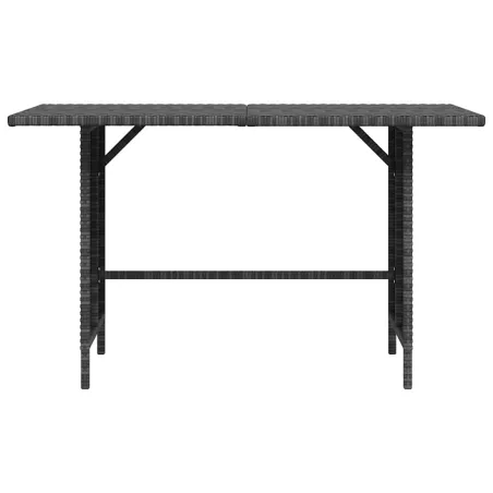 Table à dîner de jardin Gris 110x70x65 cm Résine tressée
