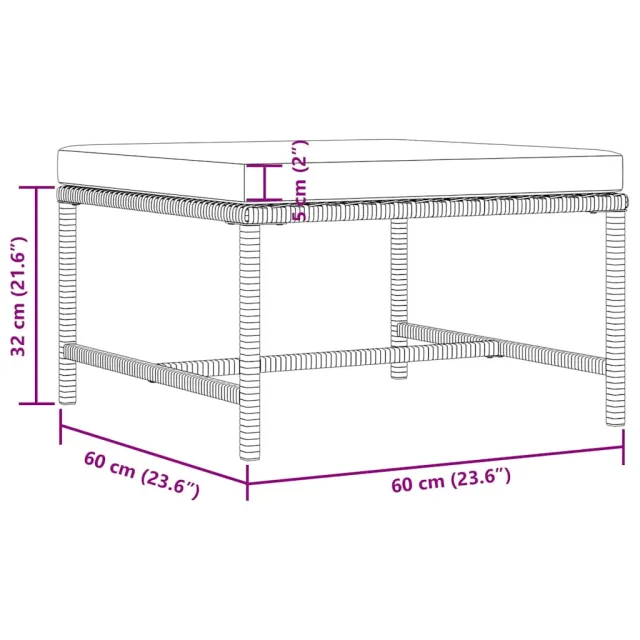 Salon de jardin 3 pcs avec coussins Gris Résine tressée