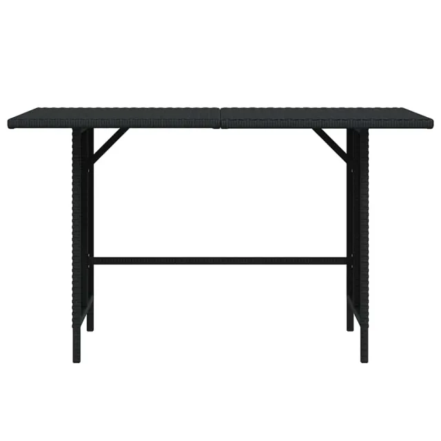 Table à manger de jardin Noir 110x70x65 cm Résine tressée