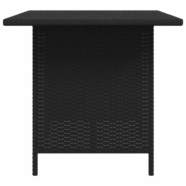 Table à manger de jardin Noir 110x70x65 cm Résine tressée