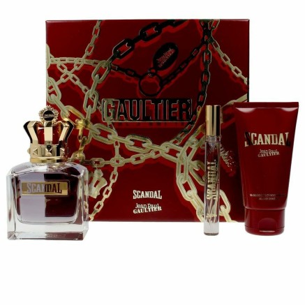 Set mit Herrenparfüm Jean Paul Gaultier EDT Scandal 3 Stücke
