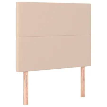 Sommier à lattes de lit avec matelas et LED Cappuccino 90x190cm