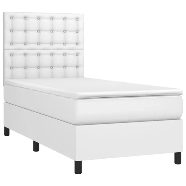 Sommier à lattes de lit avec matelas et LED Blanc 80x200 cm