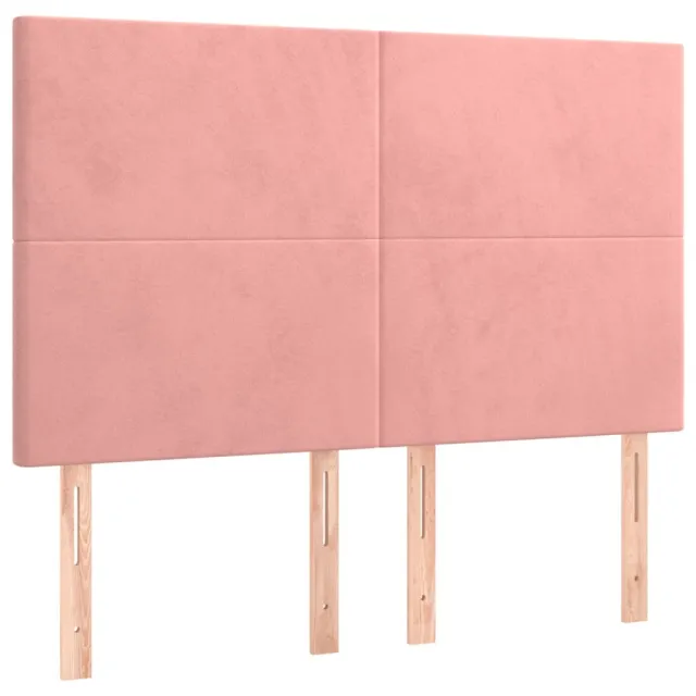 Sommier à lattes de lit et matelas LED Rose 140x200 cm Velours