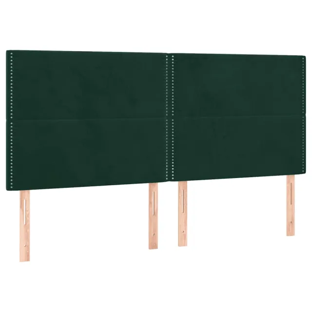 Sommier à lattes de lit matelas et LED Vert foncé 180x200 cm