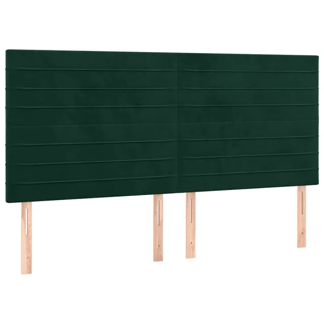 Sommier à lattes de lit avec matelas LED Vert foncé 180x200 cm