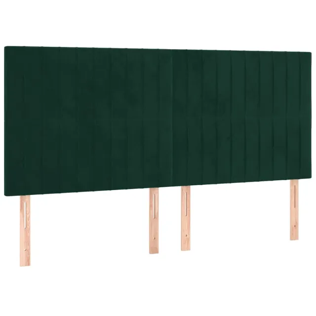 Sommier à lattes de lit matelas et LED Vert foncé 180x200 cm