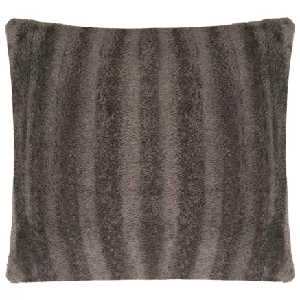 Coussin de jeté Rayé 2 pcs Gris 50 x 50 cm Polyester