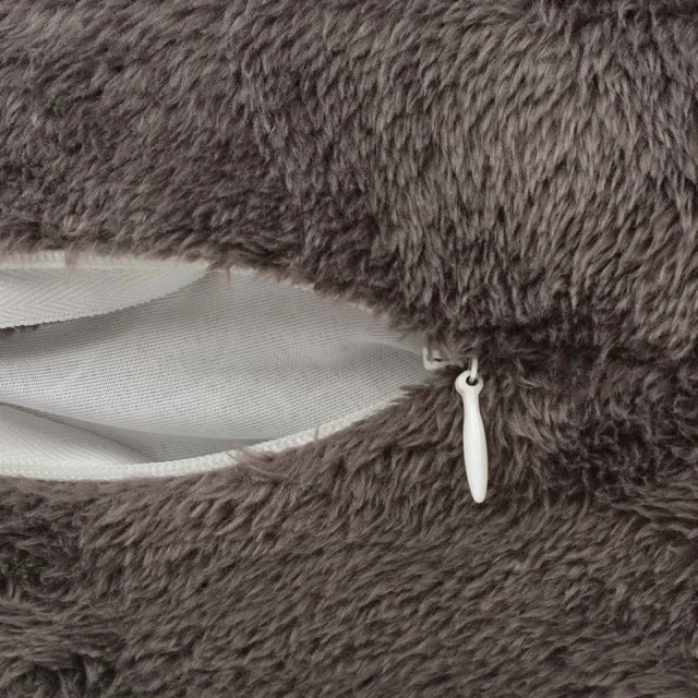 Coussin de jeté Rayé 2 pcs Gris 50 x 50 cm Polyester