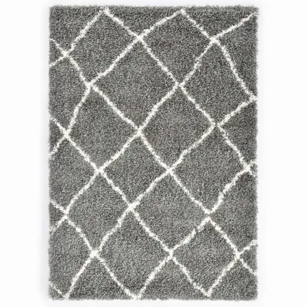 Tapis Treillis Gris 230 x 160 cm Polypropylène