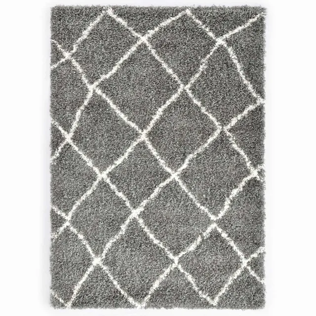 Tapis Treillis Gris 230 x 160 cm Polypropylène