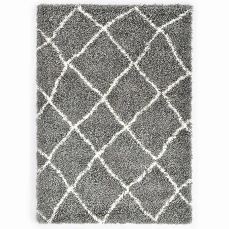 Tapis Treillis Gris 230 x 160 cm Polypropylène