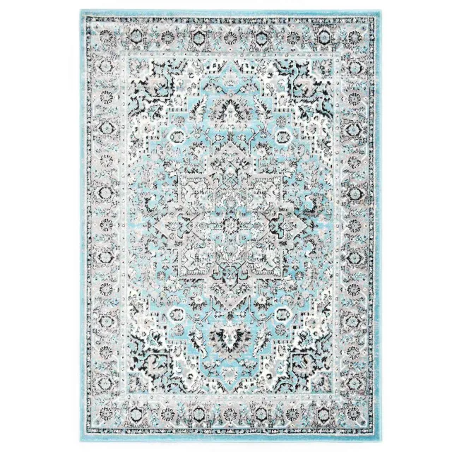 Tapis Bleu clair 80 x 150 cm Polyéthylène