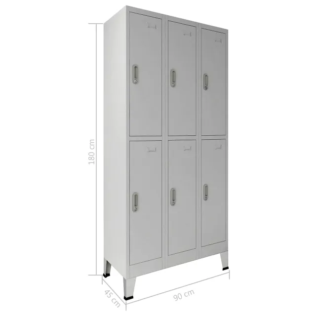Armoire à casiers Gris 45 x 90 x 180 cm