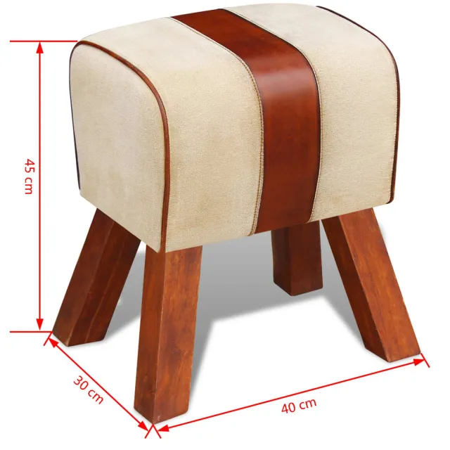 Tabouret Livre Marron Cuir