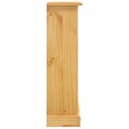 Bibliothèque 3 niveaux Gamme Corona Pin mexicain 80x29x100 cm