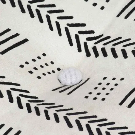 Pouffes Géométrique Gris et blanc 40 x 40 x 40 cm tissu