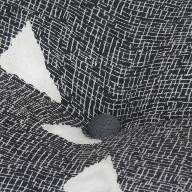 Pouffes Géométrique Gris et blanc 40 x 40 x 40 cm tissu