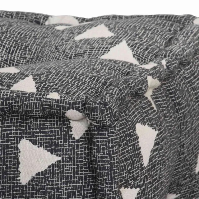 Pouffes Géométrique Gris et blanc 40 x 40 x 40 cm tissu