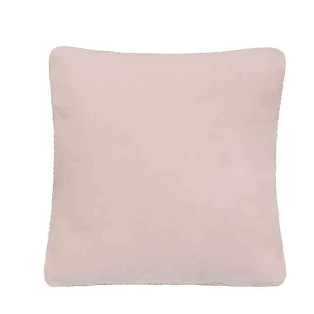 Coussin de jeté Basketweave 2 pcs Rose 45 x 45 cm Coton