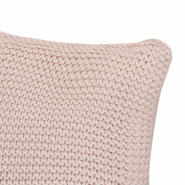 Coussin de jeté Basketweave 2 pcs Rose 45 x 45 cm Coton