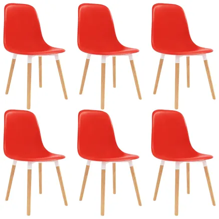 Chaises de salle à manger 6 pcs Rouge 47 x 50,5 x 83 cm