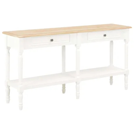 table avec tiroir Blanc bois