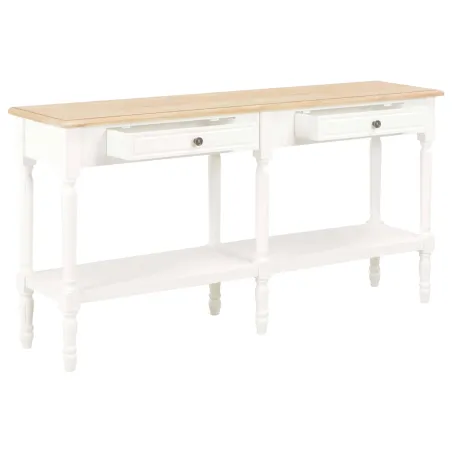 table avec tiroir Blanc bois