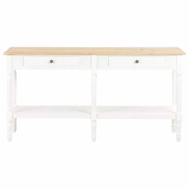 table avec tiroir Blanc bois