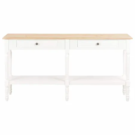 table avec tiroir Blanc bois