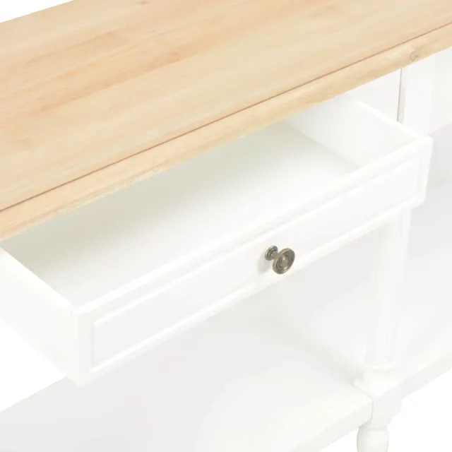 table avec tiroir Blanc bois
