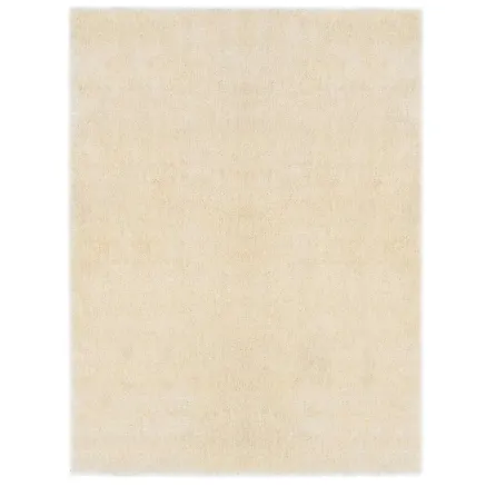 Tapis d'aire shag Crème 120 x 160 cm Polyéthylène
