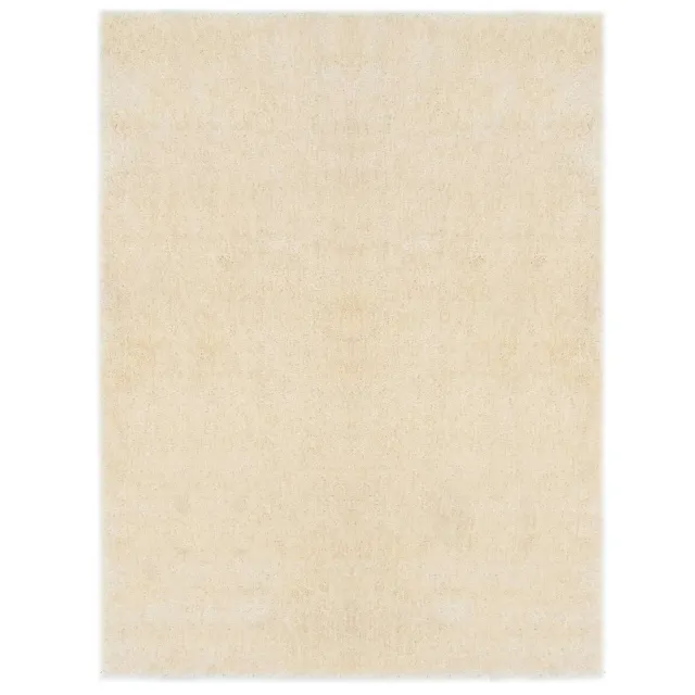 Tapis d'aire shag Crème 120 x 160 cm Polyéthylène