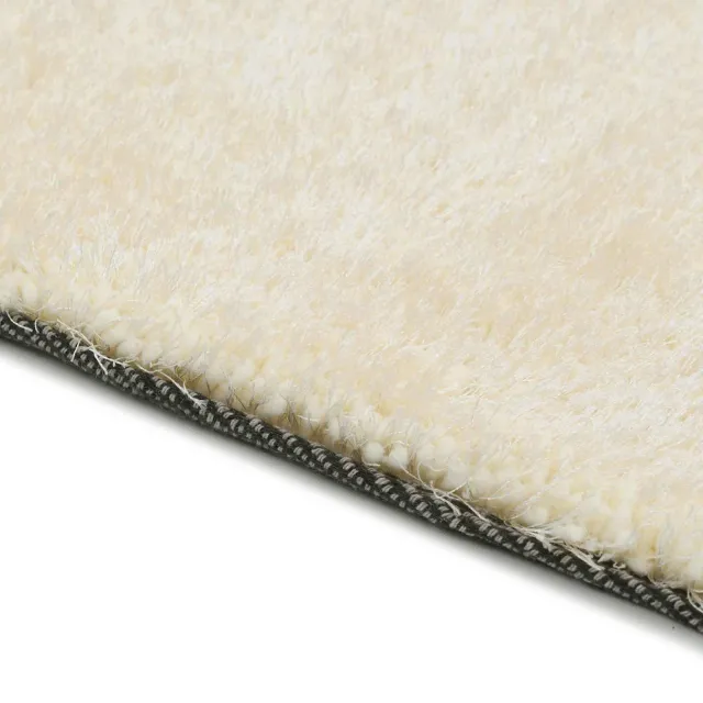 Tapis d'aire shag Crème 120 x 160 cm Polyéthylène