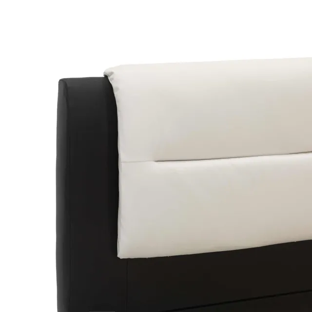 Cadre de lit Noir 218 x 132 x 86,5 cm Simili cuir