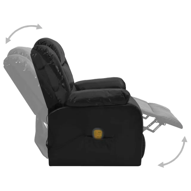 Recliner de massage électrique Noir 92 x 93 x 98 cm