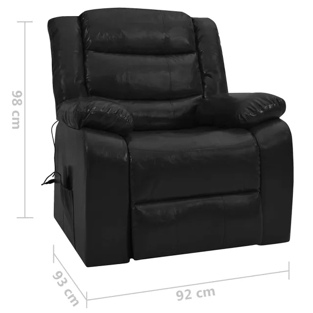 Recliner de massage électrique Noir 92 x 93 x 98 cm