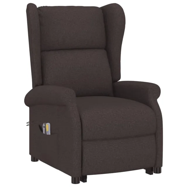 Fauteuil de massage Marron foncé Tissu