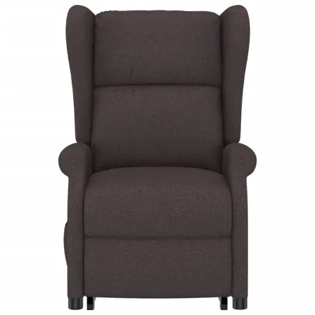 Fauteuil de massage Marron foncé Tissu