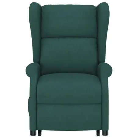Fauteuil de massage Vert foncé Tissu