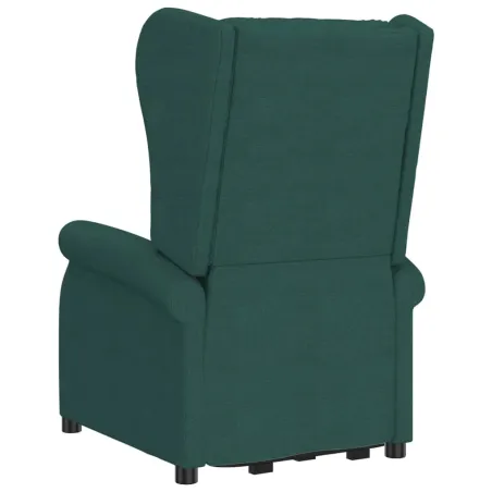 Fauteuil de massage Vert foncé Tissu