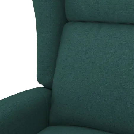 Fauteuil de massage Vert foncé Tissu