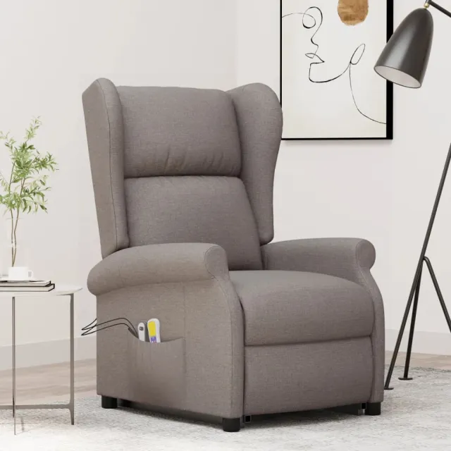 Fauteuil de massage Taupe Tissu
