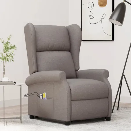Fauteuil de massage Taupe Tissu