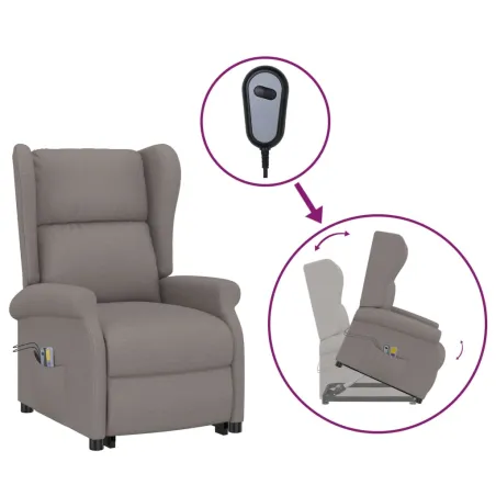 Fauteuil de massage Taupe Tissu