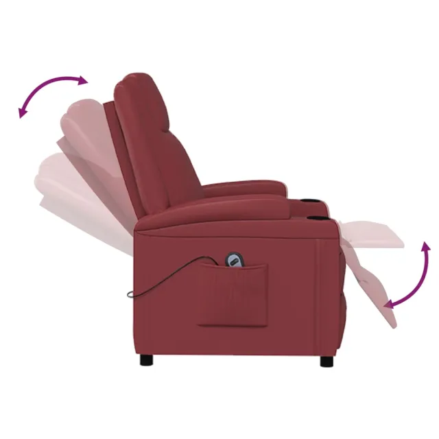 Fauteuil Rouge bordeaux Similicuir