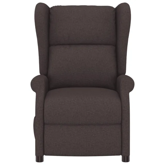 Fauteuil inclinable électrique à oreilles marron foncé tissu
