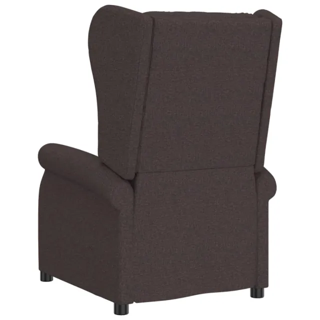 Fauteuil inclinable électrique à oreilles marron foncé tissu